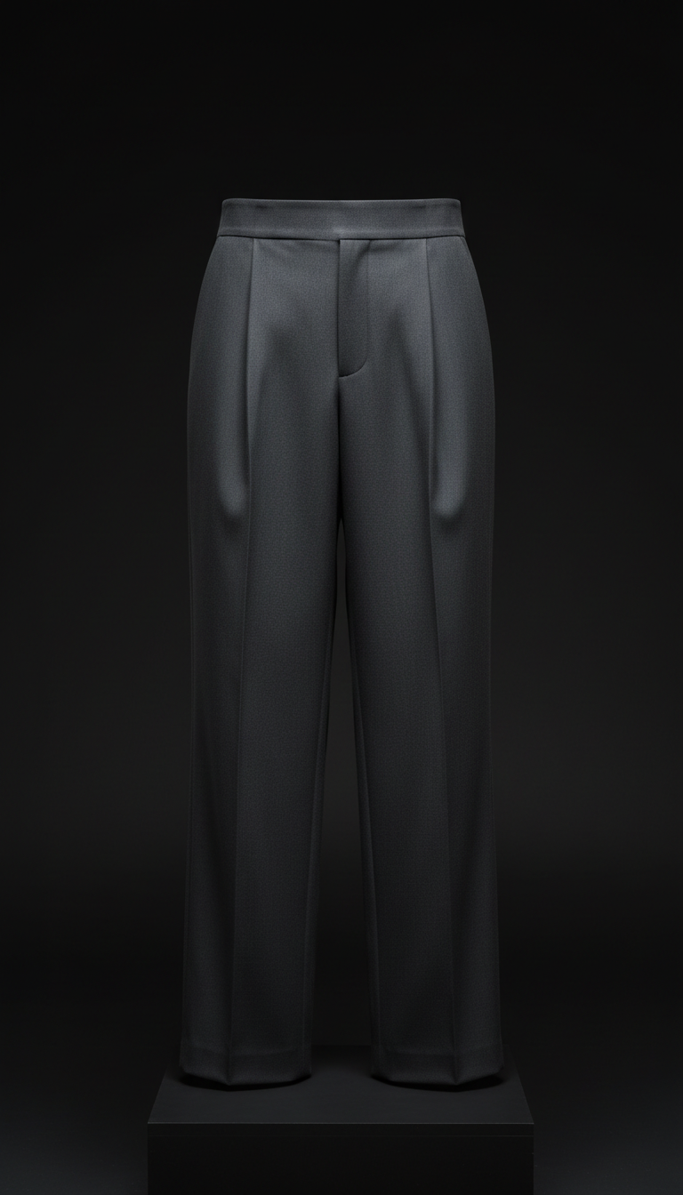 Urban slate architectural wide-leg trousers